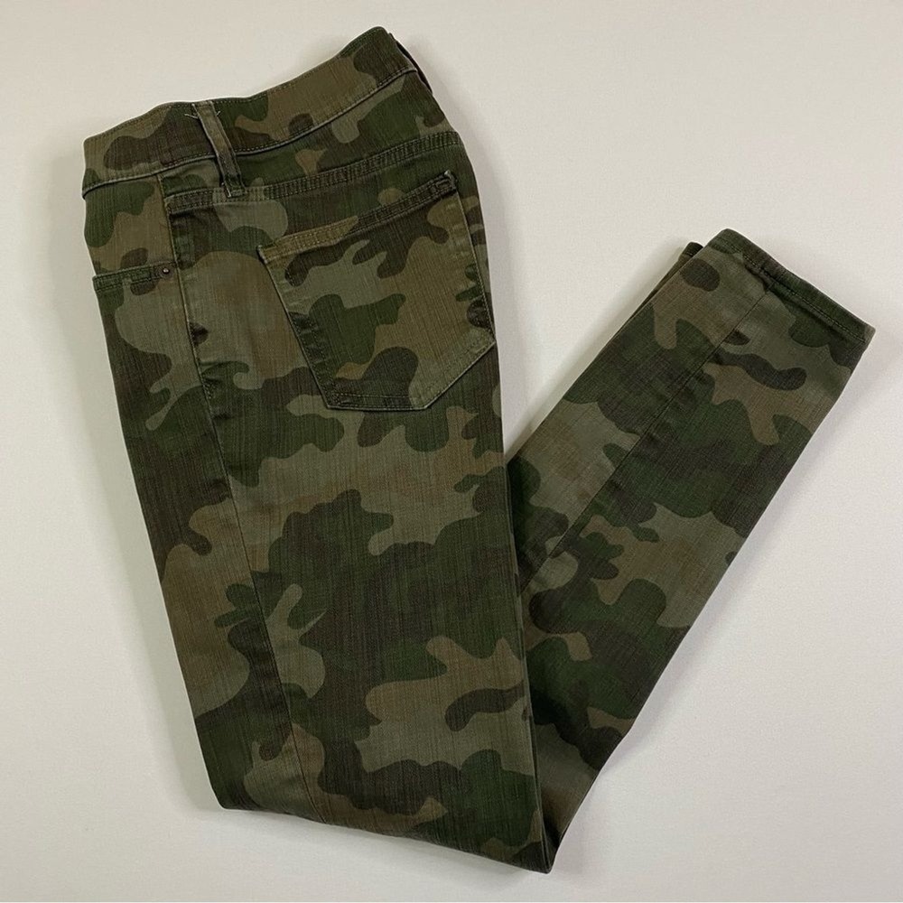 GAP Denim True Skinny Ankle High Rise Jeans Women's 2 Stretch Woodland Camo